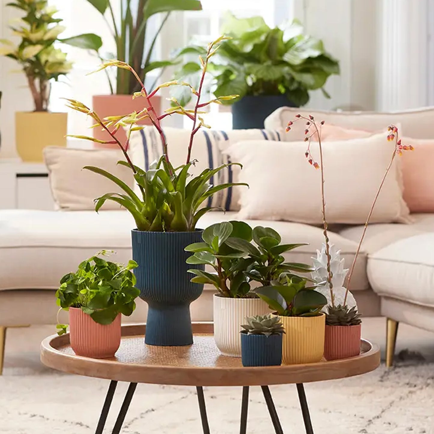 Elho Vibes Fold Round Pot (Delicate Pink)