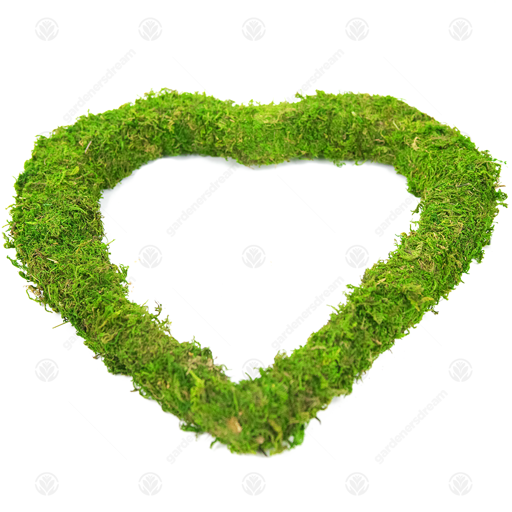 GardenersDream Padded Moss Effect Wreath Hearts