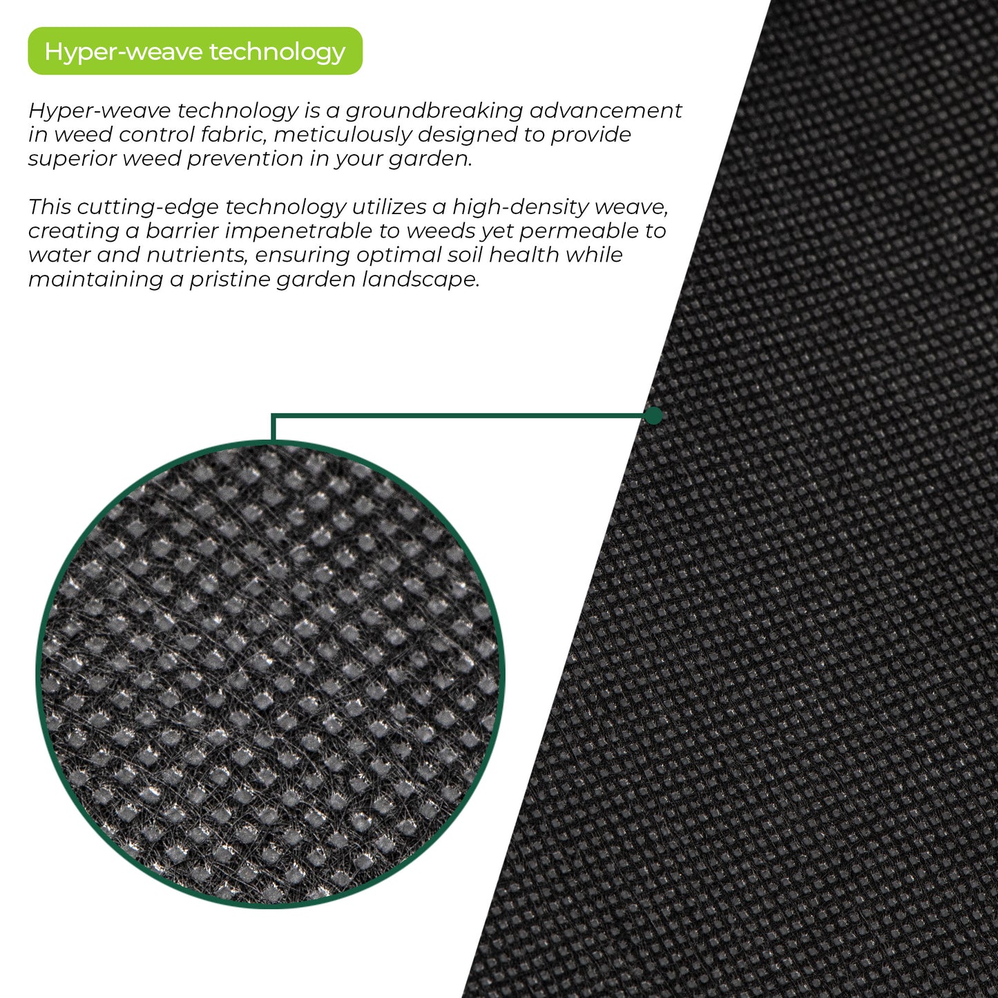 Weed Fabric 50gsm 1m x 90m