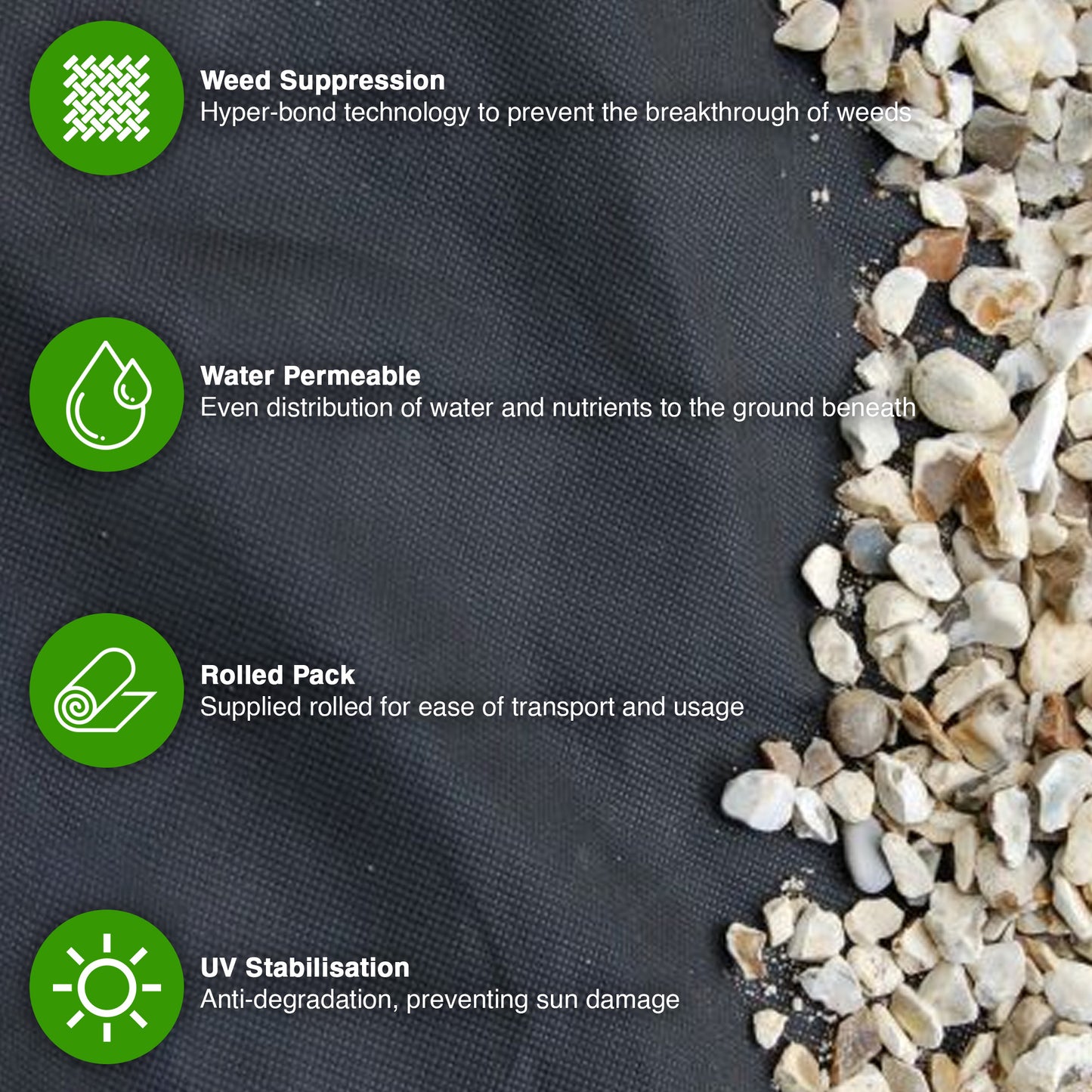Weed Fabric 50gsm 1m x 100m