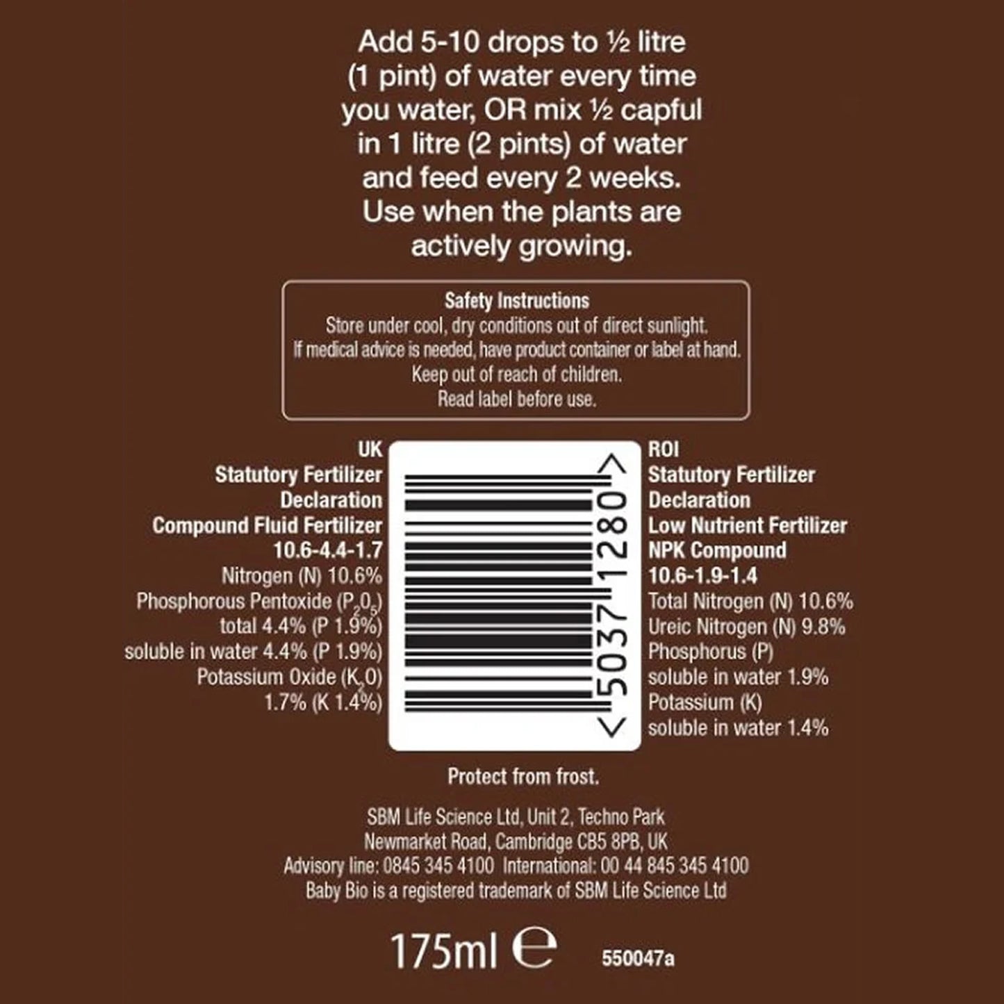 Baby Bio Houseplant Food (175ml)