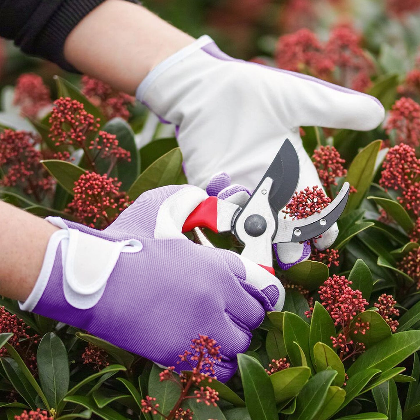 Comfy Gardener Gloves - Plum Purple - Medium