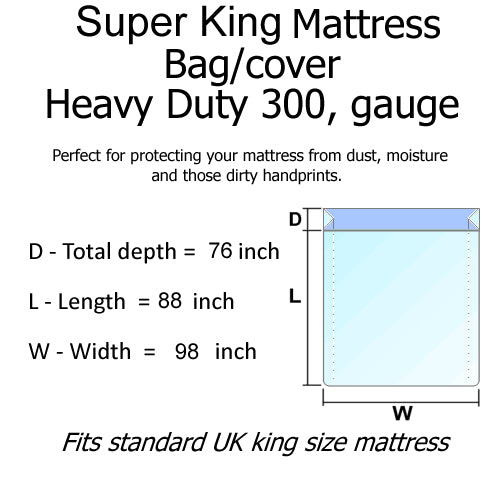 10 x 6ft Super King Mattress Cover