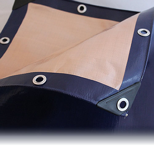 Blue/Beige Tarpaulin (2m x 6m)