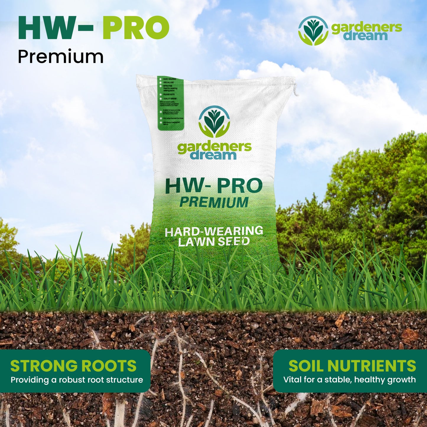 1KG Hard Wearing Grass Seed