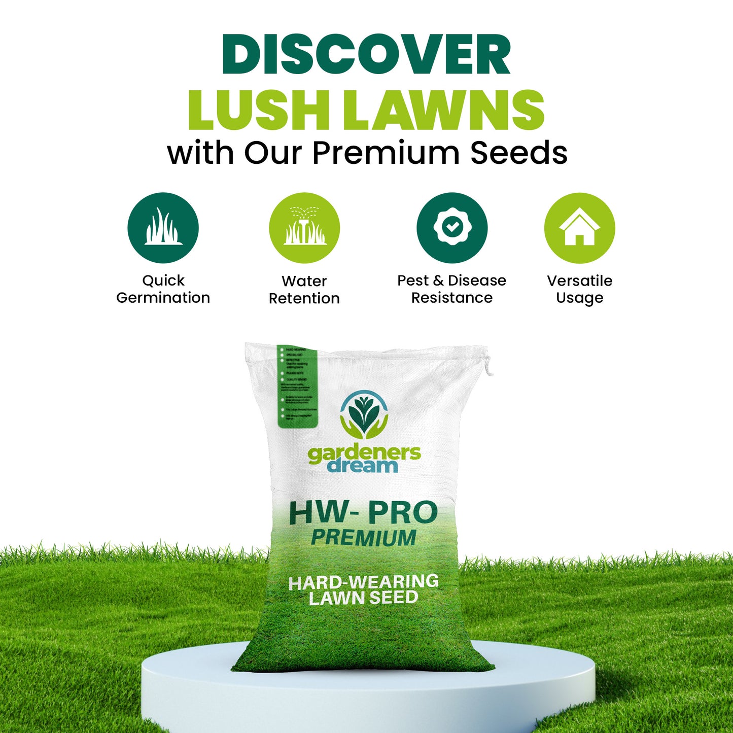 1KG Hard Wearing Grass Seed