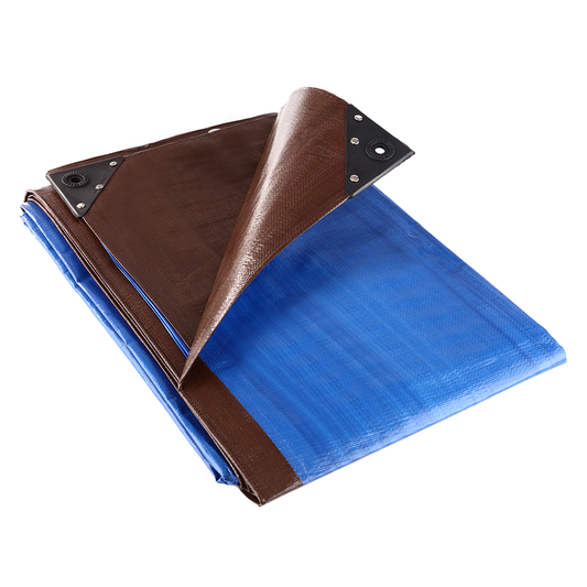 GroundMaster 185gsm Brown/Blue Tarpaulins