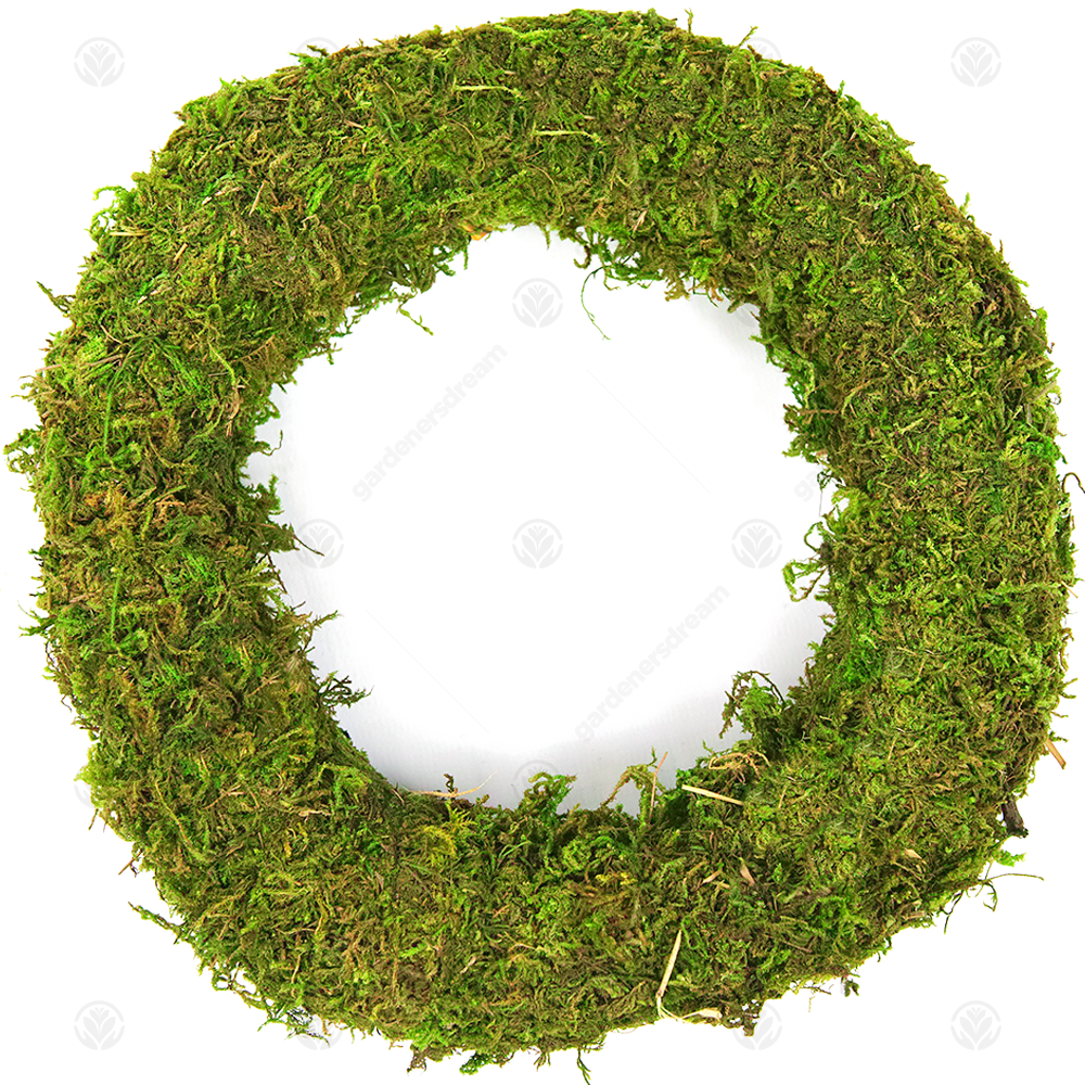 GardenersDream Padded Moss Effect Wreath Rings, Crosses, Stars, Balls, Hearts