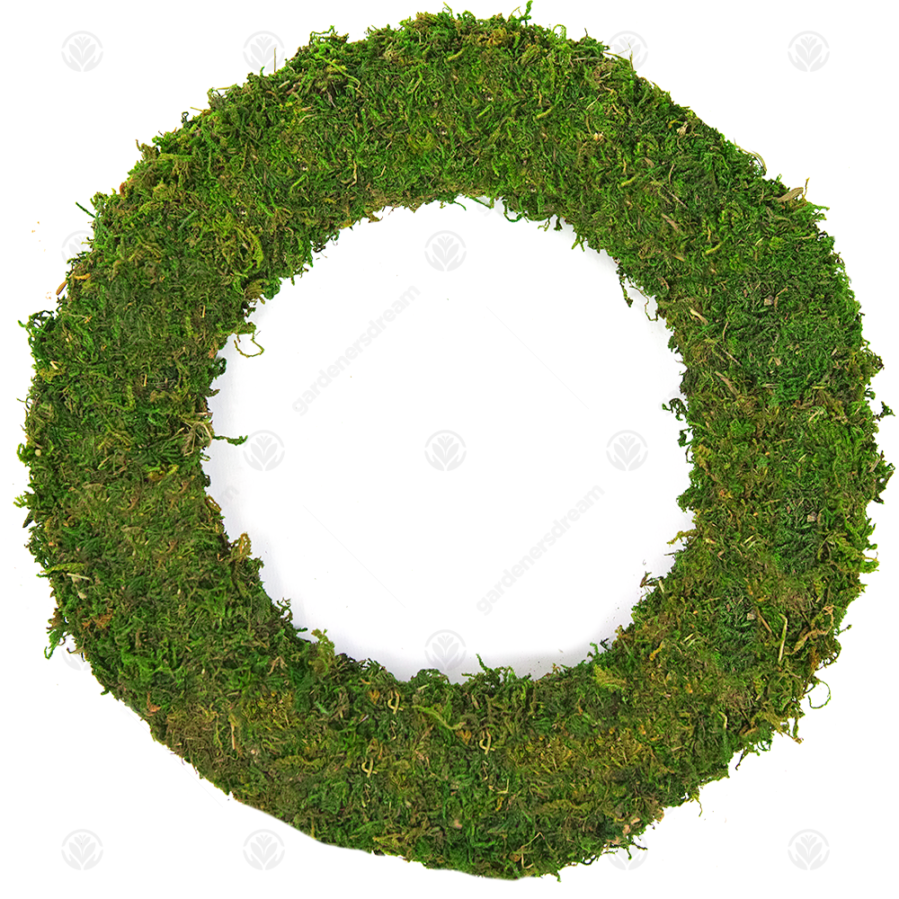 GardenersDream Padded Moss Effect Wreath Rings, Crosses, Stars, Balls, Hearts