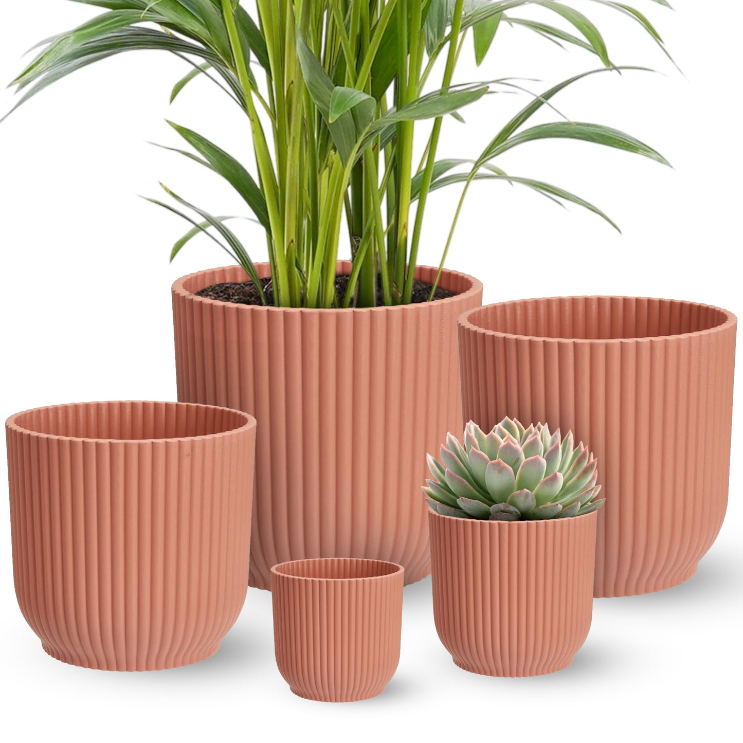Elho Vibes Fold Round Pot (Delicate Pink)