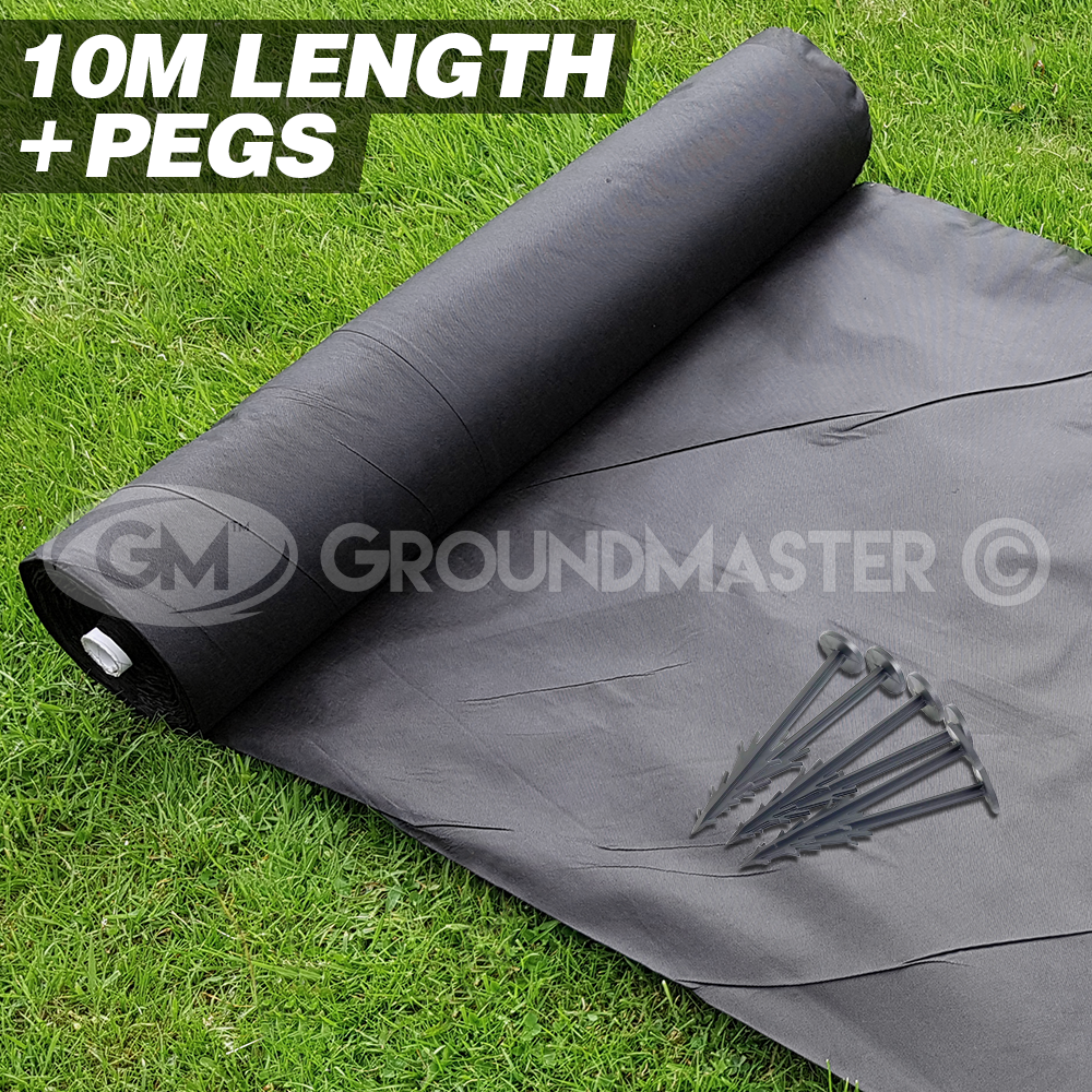 -MASTER- GM 50G 10m Length Weed Control Fabric + Pegs