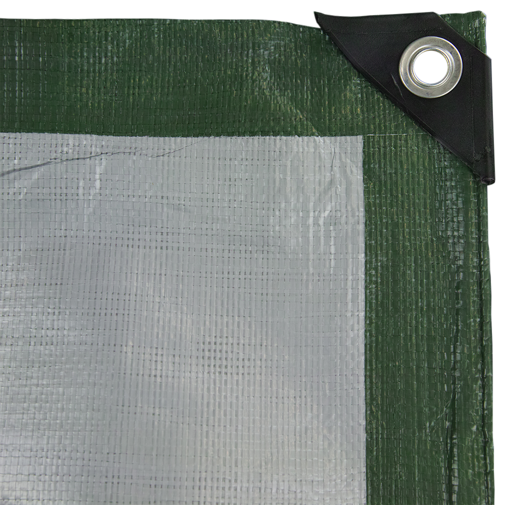 GroundMaster 140gsm Green/Silver Tarpaulins