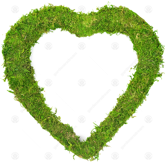 GardenersDream Padded Moss Effect Wreath Hearts