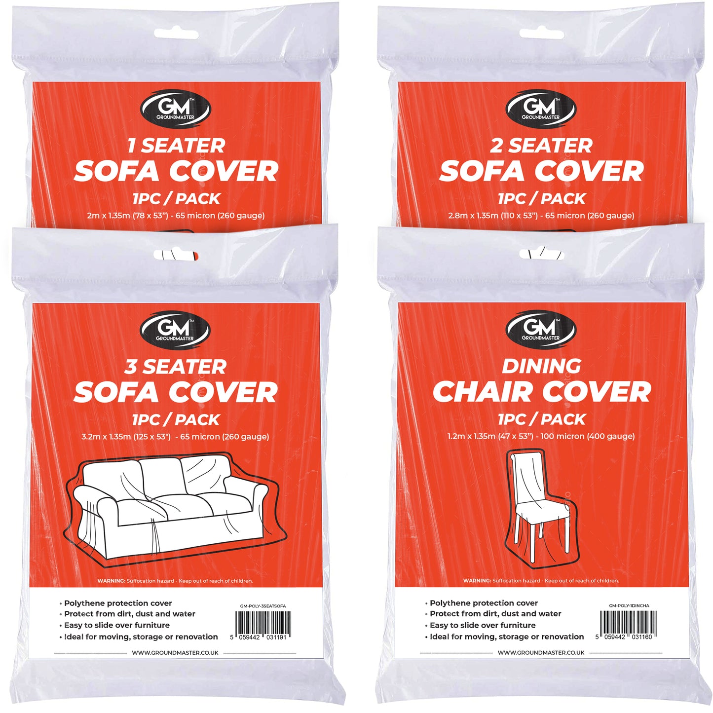 GroundMaster Polythene Seat Cover