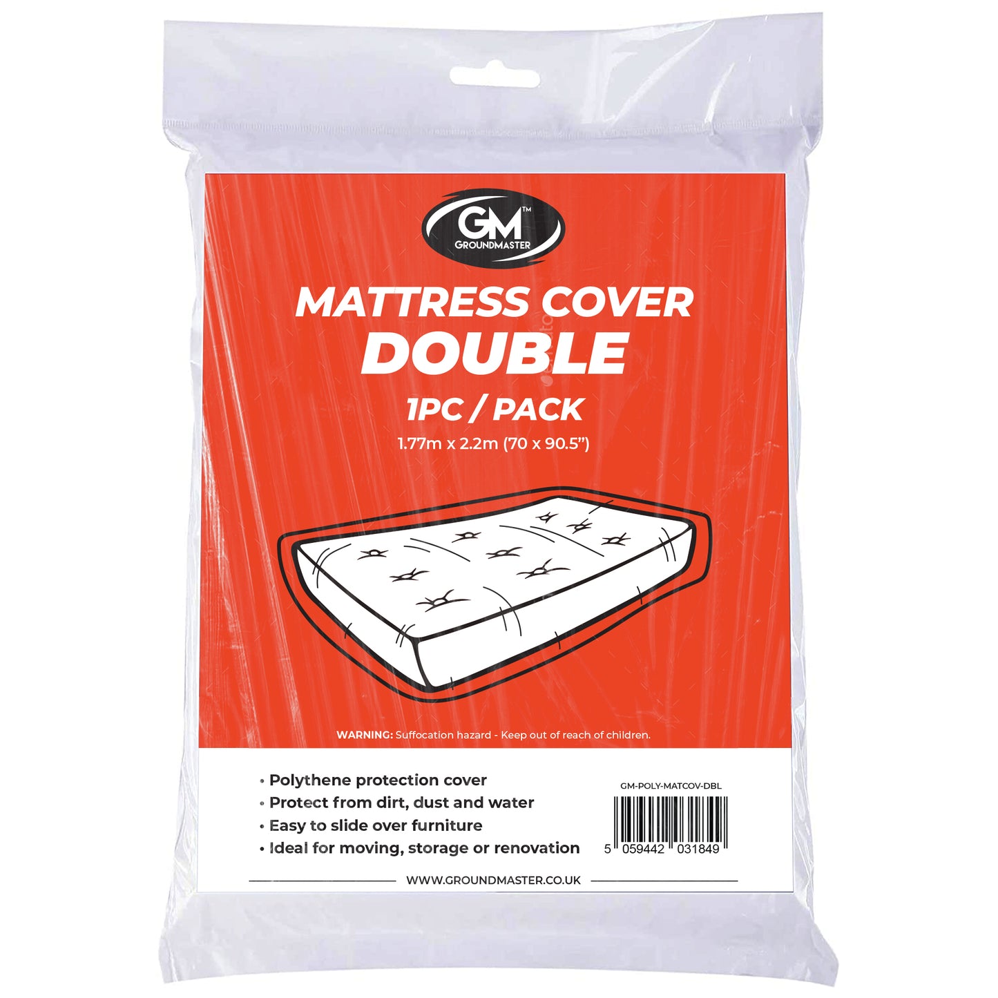 GroundMaster Polythene Mattress Cover