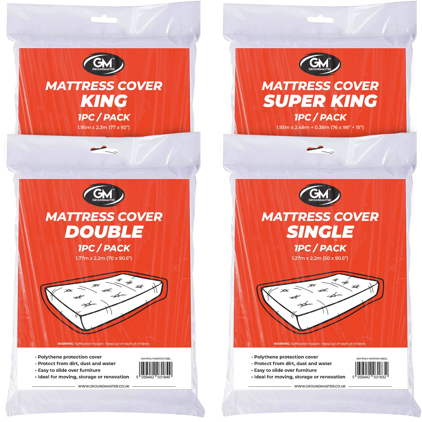 GroundMaster Polythene Mattress Cover