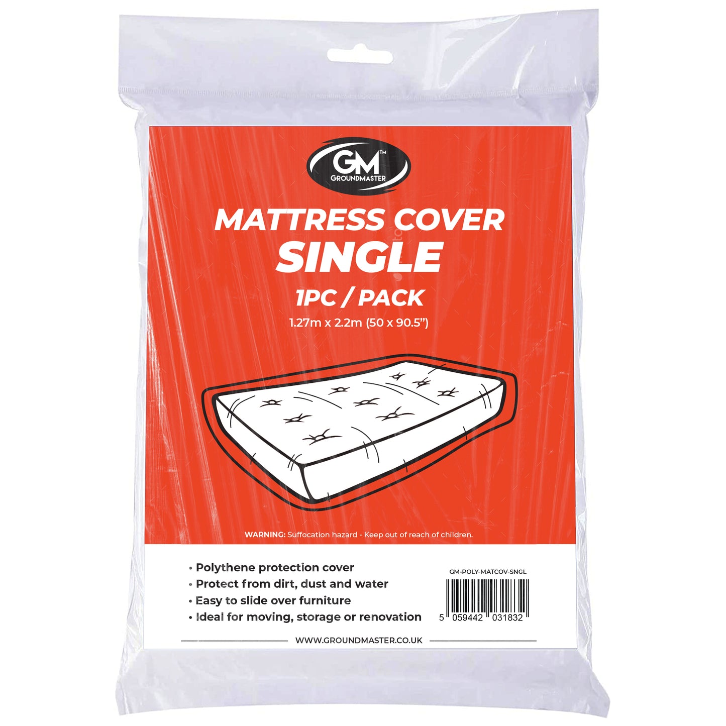 GroundMaster Polythene Mattress Cover