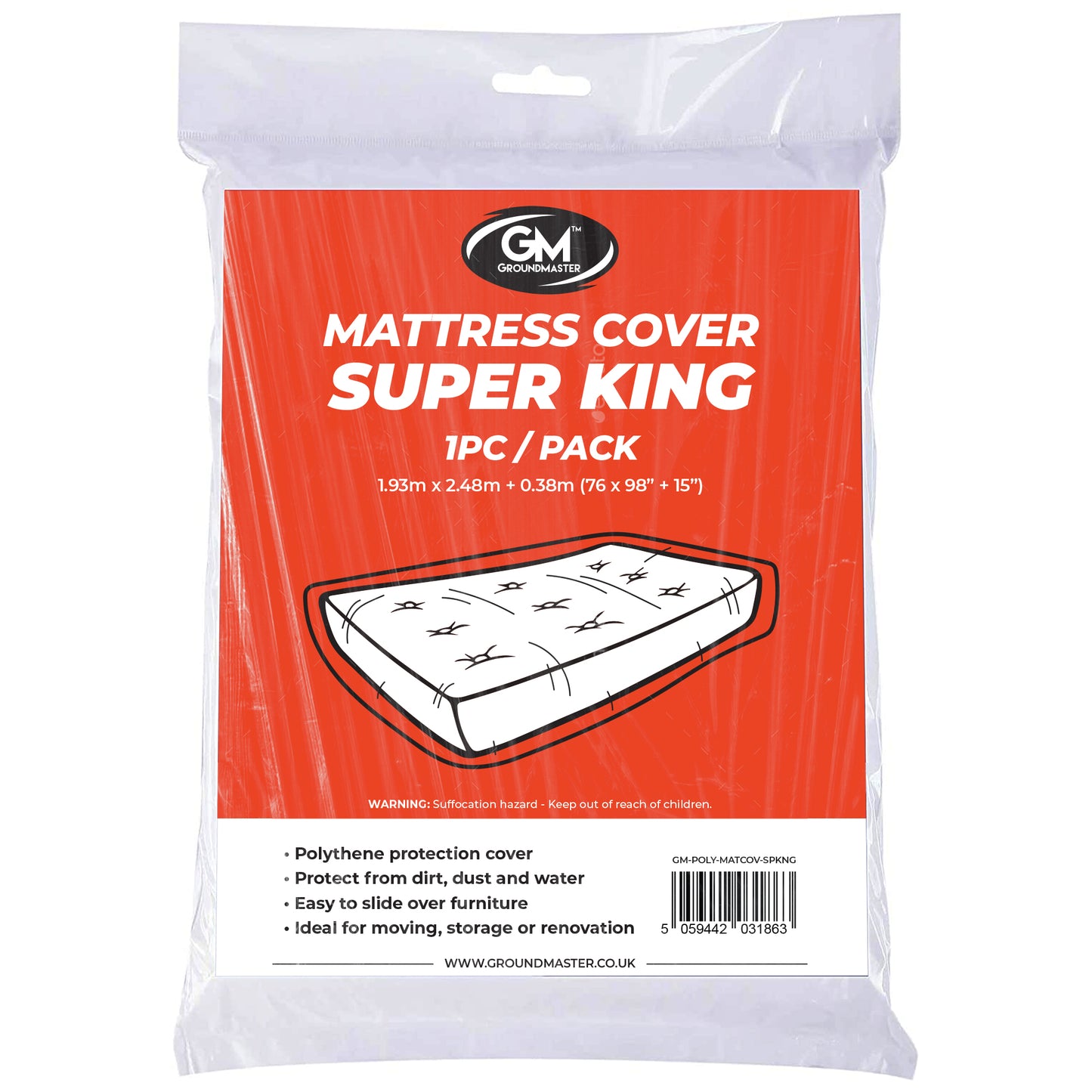 GroundMaster Polythene Mattress Cover