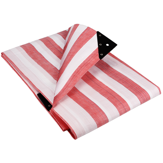 GroundMaster 170gsm Red/White Striped Tarpaulins