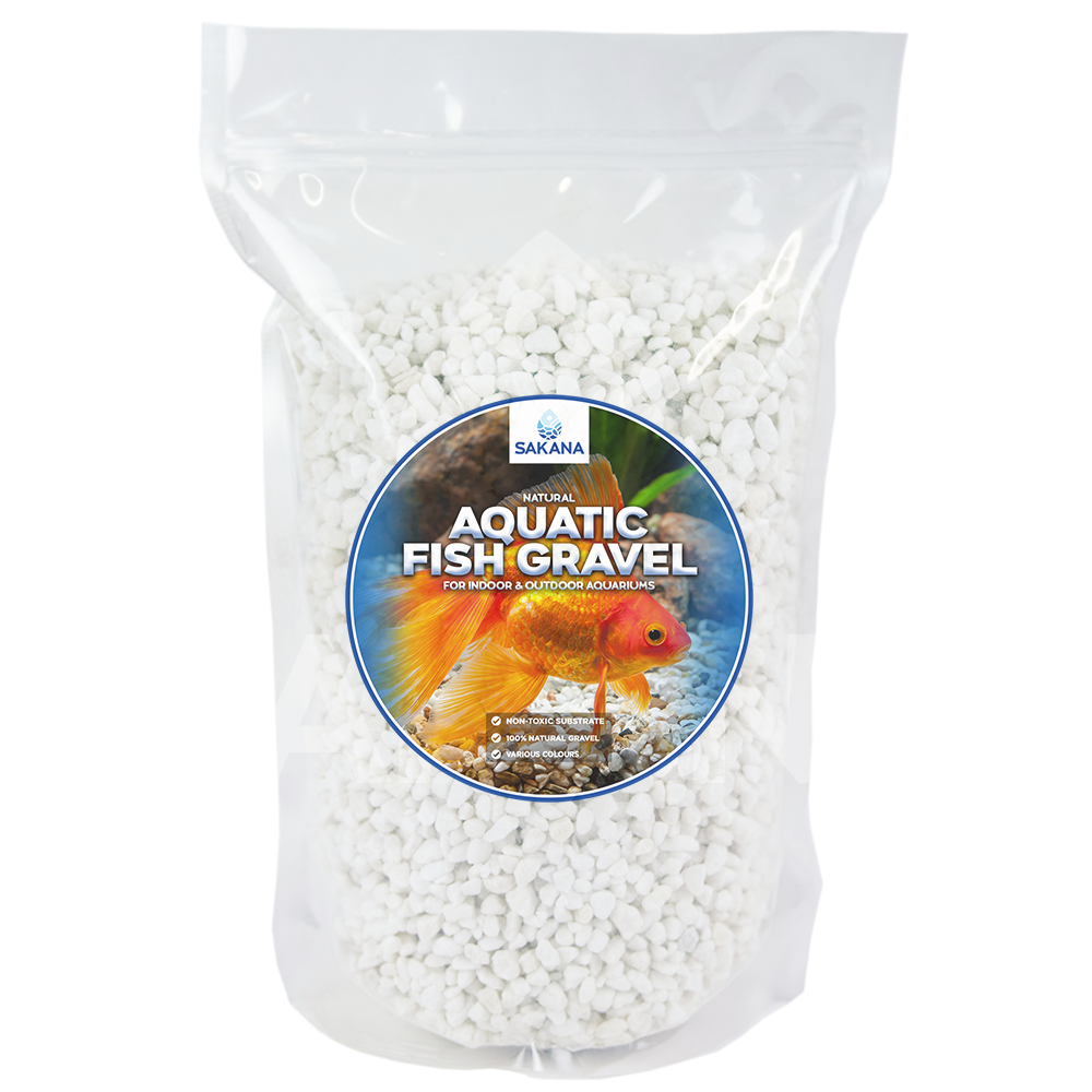 Sakana Coloured Aquatic Fish Gravel (White)