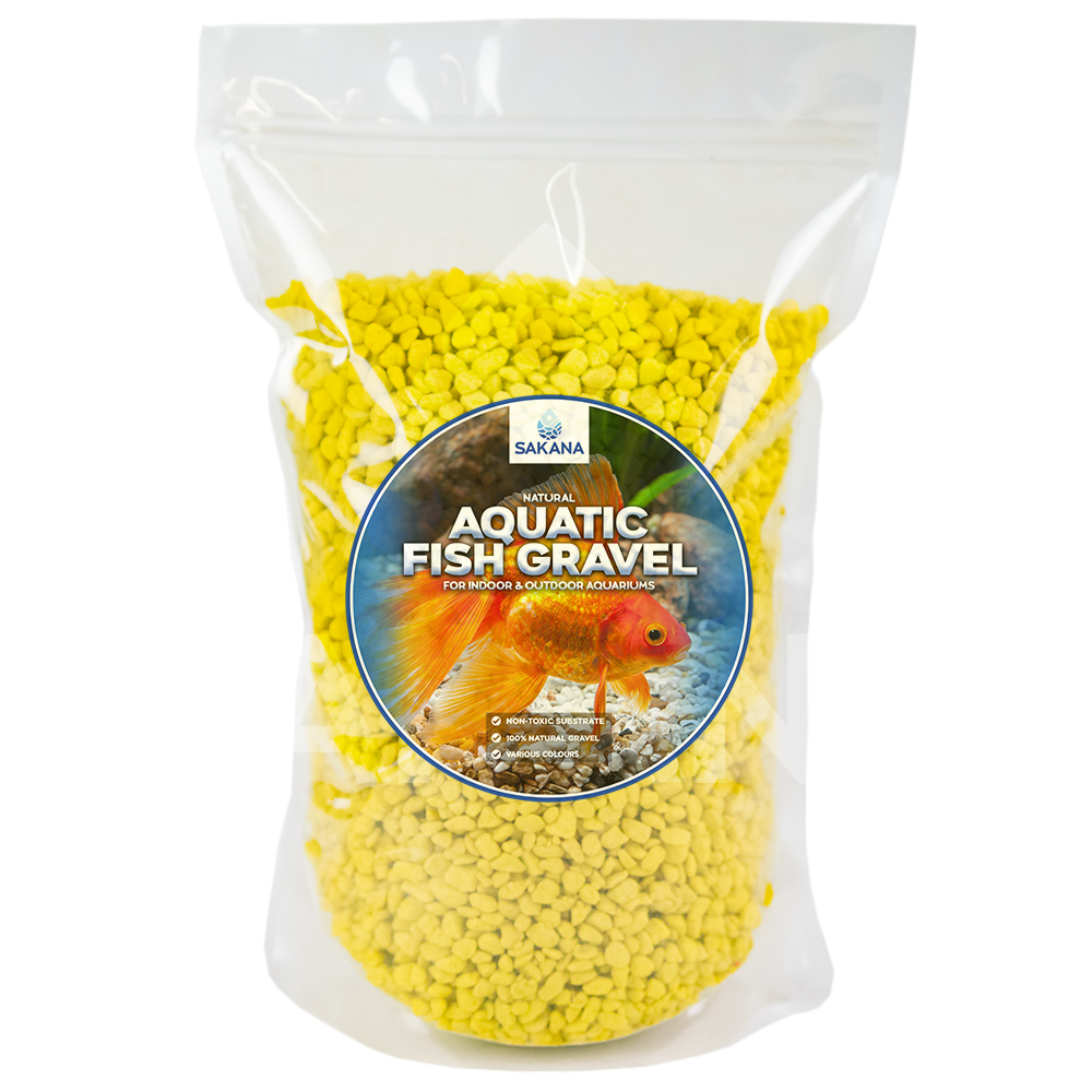 Sakana Coloured Aquatic Fish Gravel (Yellow)