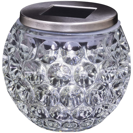 Solar Ball Light, Glass & Stainless Steel