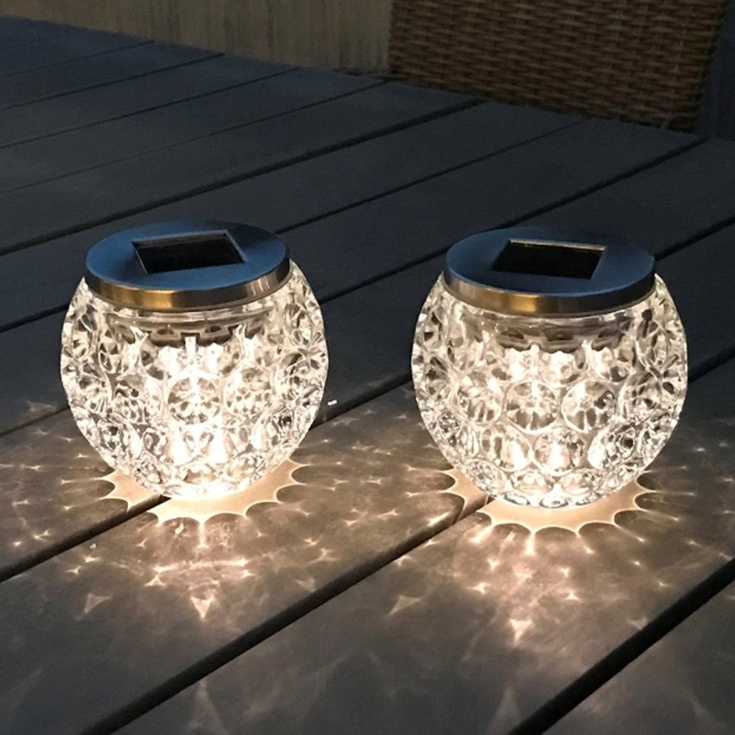 Solar Ball Light, Glass & Stainless Steel