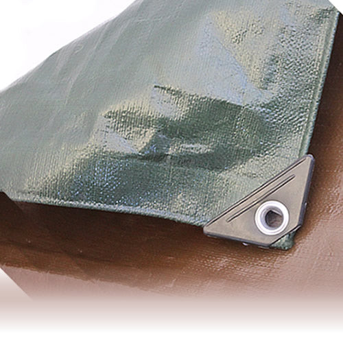 Brown/Green Tarpaulin (3m x 12m)