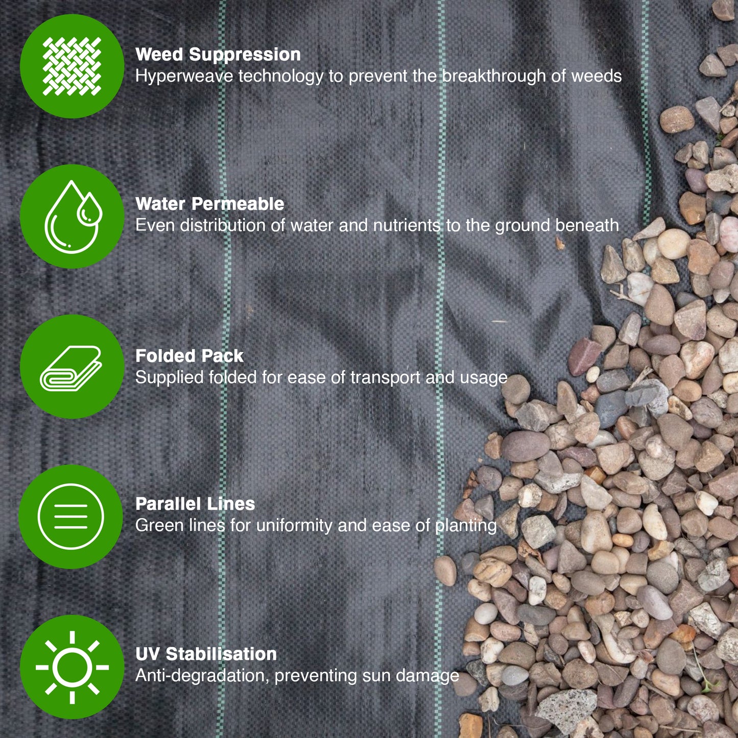 GM 4m x 10m Weed Control Fabric