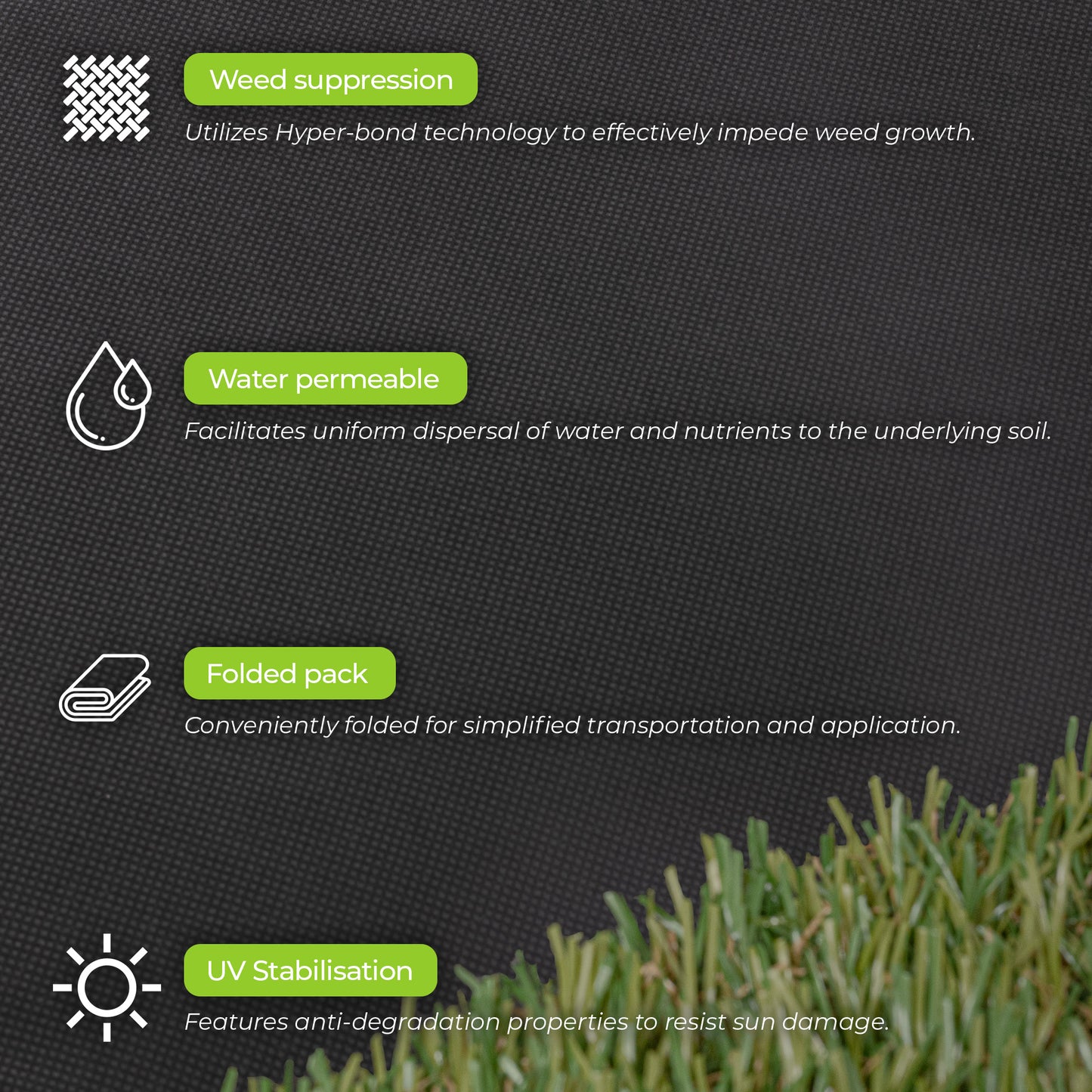 Weed Fabric 50gsm 1m x 30m
