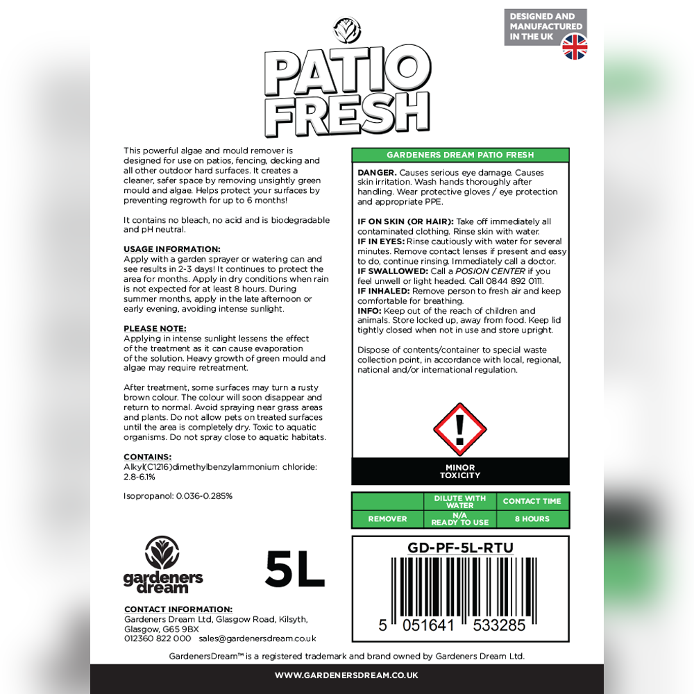 GardenersDream Patio Fresh Cleaner (Ready To Use)