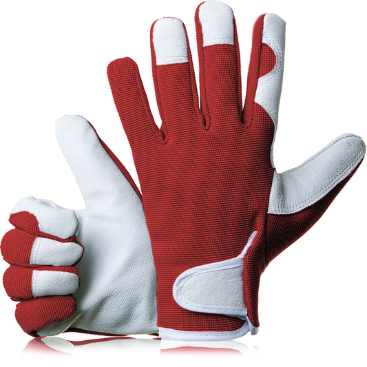 Comfy Gardener Gloves - Ruby Red - Medium