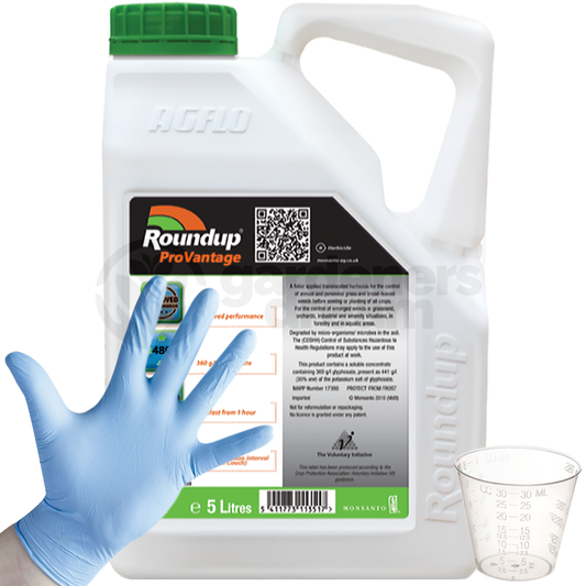 Roundup Pro Vantage 480 5 Litre (Free Cup & Gloves Inc.)
