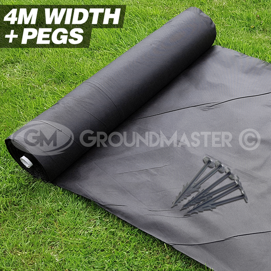 GM 50G 4m x 10m Weed Control Fabric + 20 Pegs