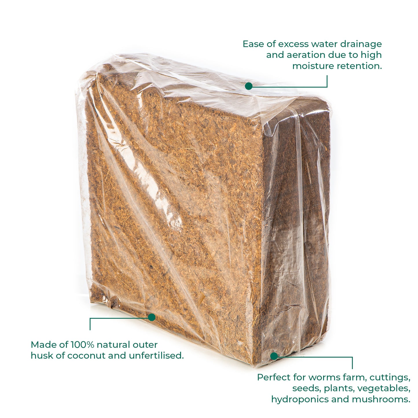 Coco Peat Coir Compost Block (5kg)