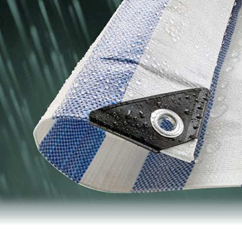 Striped Tarpaulin (Blue, 4.5m x 6.0m)
