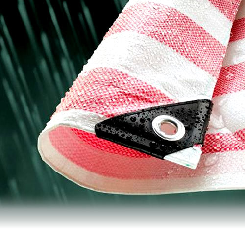 Striped Tarpaulin (Red, 4.5m x 6.0m)