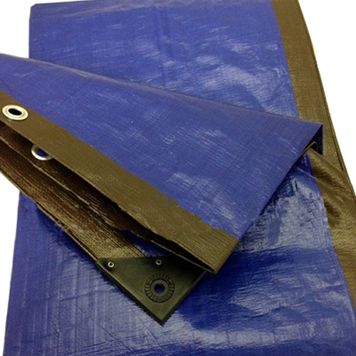 Brown/Blue Tarpaulin (3.5m x 5m)