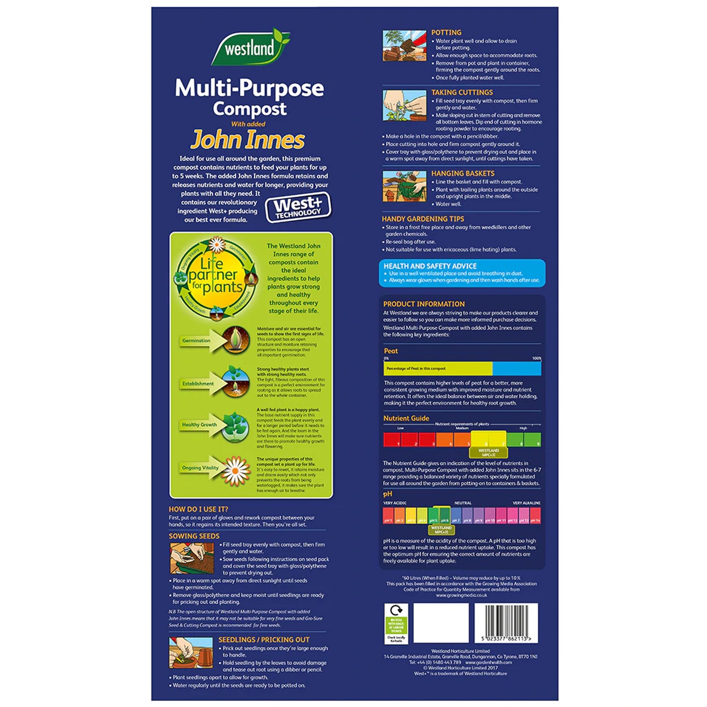 Multi-Purpose Compost with John Innes 50L by Westland